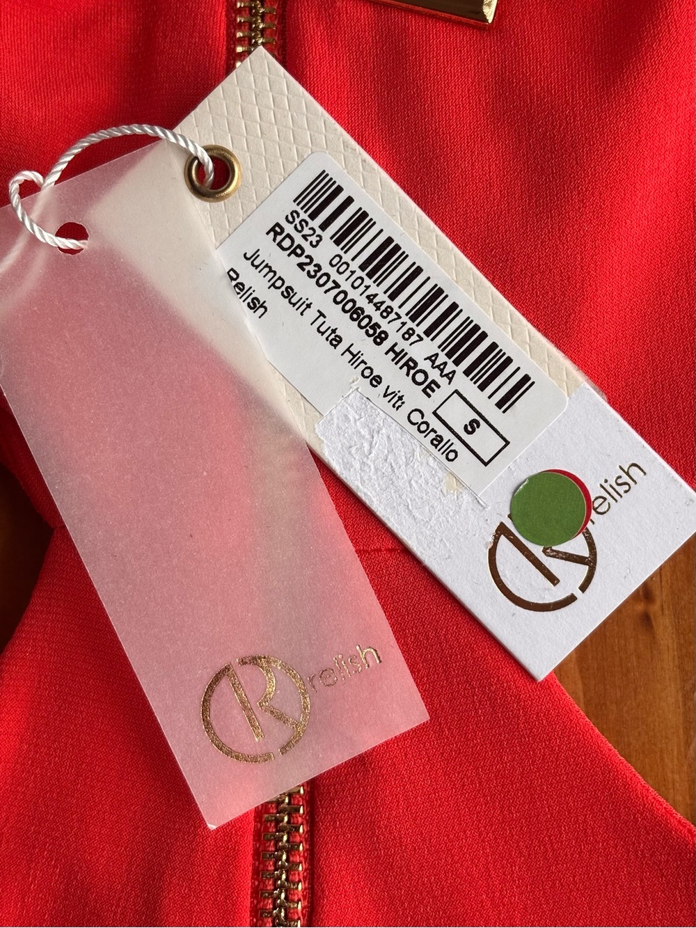 Relish Tuta Hiroe Coral Cutout Wide Leg Jumpsuit NWT Made In Italy - Picture 9 of 16